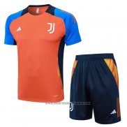 Chandal del Juventus Manga Corta 2024-2025 Naranja - Pantalon Corto