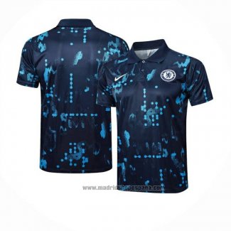 Camiseta Polo del Chelsea 2024-2025 Azul Oscuro