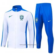 Chandal de Chaqueta del Brasil 2024-2025 Blanco