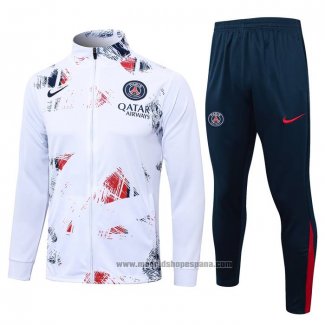 Chandal de Chaqueta del Paris Saint-Germain 202024-2025 Blanco