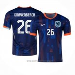 Camiseta Paises Bajos Jugador Gravenberch 2ª Equipacion del 2024-2025