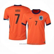 Camiseta Paises Bajos Jugador Xavi 1ª Equipacion del 2024-2025