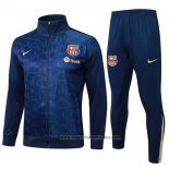 Chandal de Chaqueta del Barcelona Nino 2024-2025 Azul Oscuro