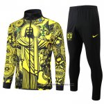 Chandal de Chaqueta del Brasil Jesus 2024-2025 Amarillo