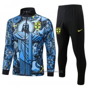 Chandal de Chaqueta del Brasil Jesus 2024-2025 Azul