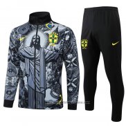 Chandal de Chaqueta del Brasil Jesus 2024-2025 Negro