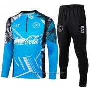 Chandal de Sudadera del Napoli Nino 2024-2025 Azul