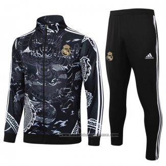 Chandal de Chaqueta del Real Madrid Dragon 2024-2025 Negro