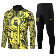 Chandal de Sudadera del Brasil Jesus 2024-2025 Amarillo