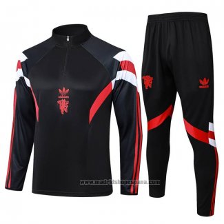 Chandal de Sudadera del Manchester United 202024-2025 Negro