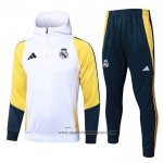 Chandal de Sudadera del Real Madrid 2024-2025 Blanco Amarillo