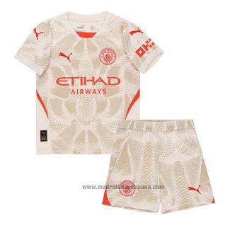 Camiseta Manchester City Portero 3ª Equipacion del Nino 2024-2025