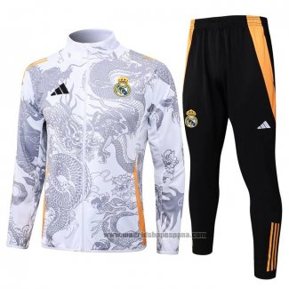 Chandal de Chaqueta del Real Madrid Dragon 2024-2025 Blanco