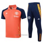 Conjunto Polo del Manchester United 2024-2025 Naranja