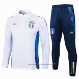 Chandal de Sudadera del Italia Nino 2024-2025 Blanco