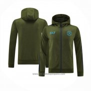 Chaqueta con Capucha del Napoli 2024-2025 Verde