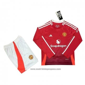 Camiseta Manchester United 1ª Equipacion del Manga Larga Nino 2024-2025