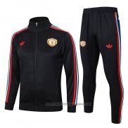 Chandal de Chaqueta del Manchester United Nino 2024-2025 Negro