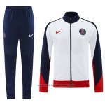 Chandal de Chaqueta del Paris Saint-Germain 2024-2025 Blanco