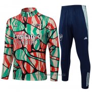 Chandal de Sudadera del Arsenal Nino 2024-2025 Rojo Verde