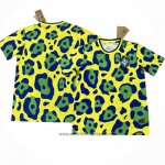 Camiseta Pre Partido del Brasil 2024 Amarillo Verde