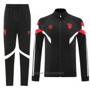 Chandal de Chaqueta del Manchester United Nino 2024-2025 Negro