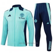 Chandal de Chaqueta del Manchester United Nino 2024-2025 Verde