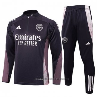 Chandal de Sudadera del Arsenal 2024-2025 Gris Oscuro