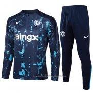 Chandal de Sudadera del Chelsea Nino 2024-2025 Azul Oscuro