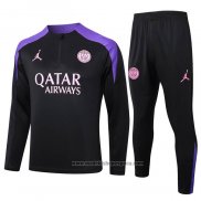 Chandal de Sudadera del Paris Saint-Germain Jordan Nino 2024-2025 Negro