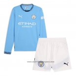 Camiseta Manchester City 1ª Equipacion del Manga Larga Nino 2024-2025