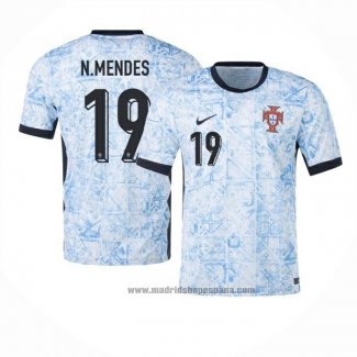 Camiseta Portugal Jugador N.Mendes 2ª Equipacion del 2024