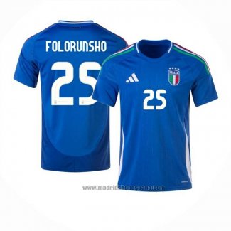 Camiseta Italia Jugador Folorunsho 1ª Equipacion del 2024-2025