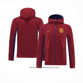 Chaqueta con Capucha del Barcelona 2020-2021 Rojo