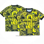 Tailandia Camiseta Brasil Jesus 2024-2025 Amarillo