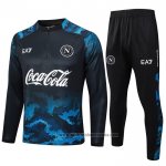 Chandal de Sudadera del Napoli Nino 2024-2025 Negro