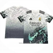 Tailandia Camiseta Real Madrid Dragon 2024-2025 Blanco Gris