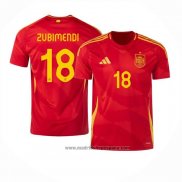 Camiseta Espana Jugador Zubimendi 1ª Equipacion del 2024