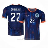 Camiseta Paises Bajos Jugador Dumfries 2ª Equipacion del 2024-2025