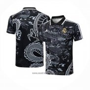 Camiseta Polo del Real Madrid Dragon 2024-2025 Negro