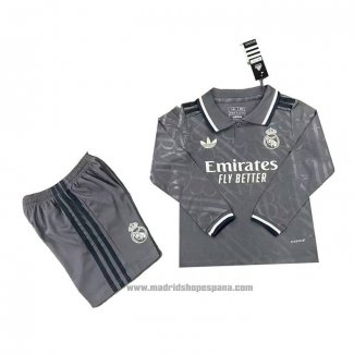 Camiseta Real Madrid 3ª Equipacion del Manga Larga Nino 2024-2025