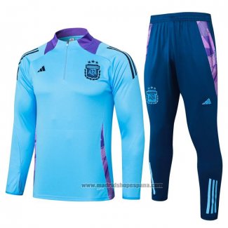 Chandal de Sudadera del Argentina Nino 2024-2025 Azul