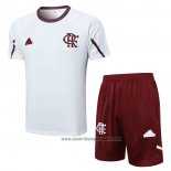 Chandal del Flamengo Manga Corta 2024-2025 Blanco - Pantalon Corto